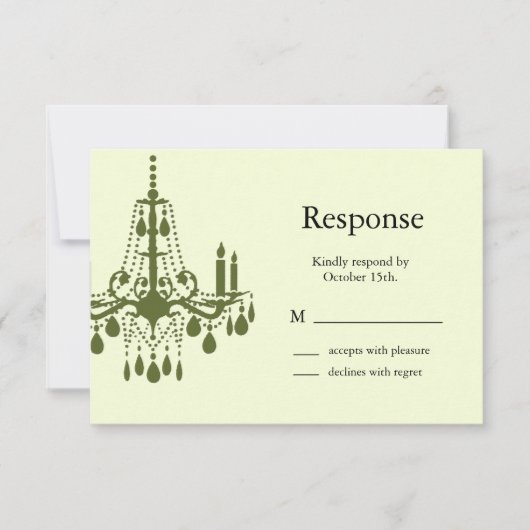 グランド社交ダンスRSVP (緑) 出欠カード (正面)