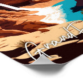 グランド秋ズアリゾナヴィンテージ旅行イラストレーション ポスター (角)