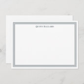 グランド縁どチャコールグレーノートカード ノートカード (正面/裏面)