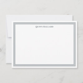 グランド縁どチャコールグレーノートカード ノートカード