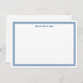 グランド縁どネイビーブルーノートカード ノートカード (正面/裏面)