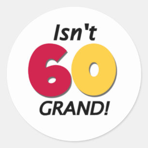 グランド60誕生日 ラウンドシール