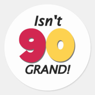 グランド90誕生日 ラウンドシール