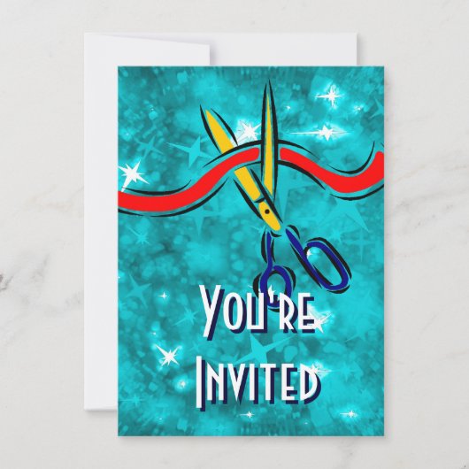 グランド·オープニング·ランチ·ブルー·パーティー 招待状 (正面)