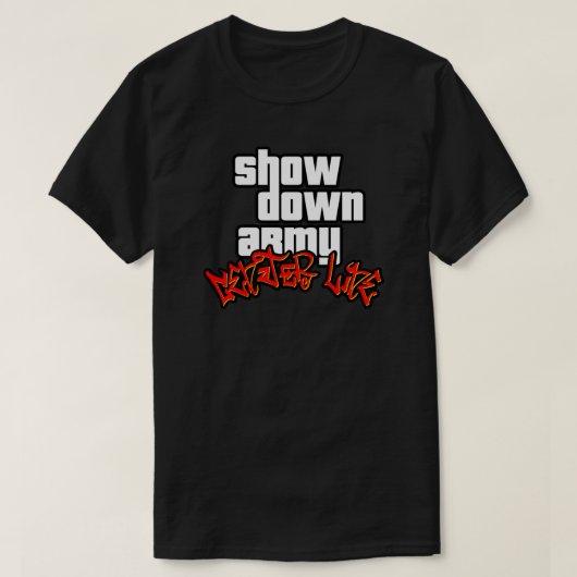 グランド・セフト・アーミー (センター・ライン) Tシャツ (デザイン正面)