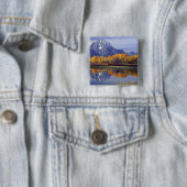 グランド·テトン国立公園、アメリカ、ワイオミング山 缶バッジ (インサイチュ)