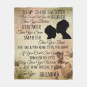 グランド・マの私の孫に フリースブランケット (正面)