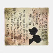 グランド・マの私の孫に フリースブランケット (正面(横))