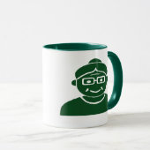 グランドMAのためのダークグリーンサッカーマグ マグカップ (正面右)