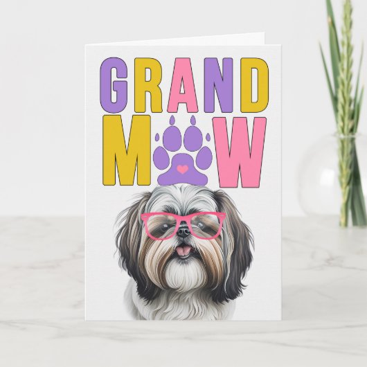 グランドMAWシーズー(犬)Tzu GrandDOG祖父母の日 シーズンカード (正面)