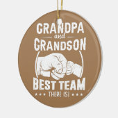グランパと孫チーム最高のファミリーグランダ セラミックオーナメント (左)