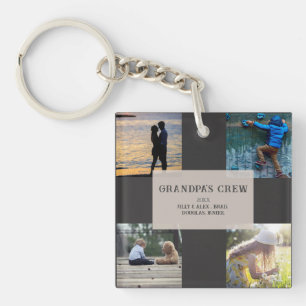 グランパのクルーカスタム4 Photo Grid Keychain キーホルダー
