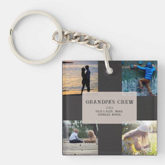 グランパのクルーカスタム4 Photo Grid Keychain キーホルダー (正面)