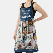 グランパはシェフ最高のブルーフォトコラージュ エプロン (インサイチュ)