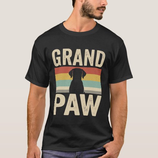 グランパウ ビンテージ 犬 レトロ Tシャツ (正面)