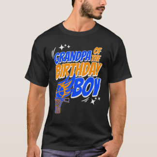 グランパオブザバスケ誕生日バスケットボールラバーファミル Tシャツ