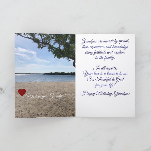 グランパスは信じられないほど特別な、誕生日カード カード (内部)