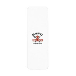 グランパズグリルクルー | ファミリーBBQ懇親会シャツ ラベル