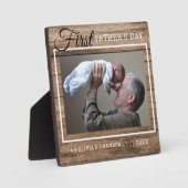 グランパファーストファースト・ファーザー・デイ・フォトウ素朴ィード フォトプラーク (正面)