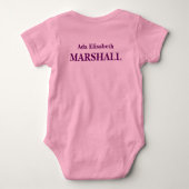 グランパプリンセスベビー服 ベビーボディスーツ (裏面)