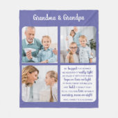 グランパモダンおばあちゃんカスタム3枚 フリースブランケット (正面)