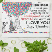 グランパーソナライズされたからの孫娘への手紙 キッチンタオル (折り畳み)