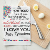 グランパーソナライズされたからの孫娘への手紙 キッチンタオル (四つ折り)