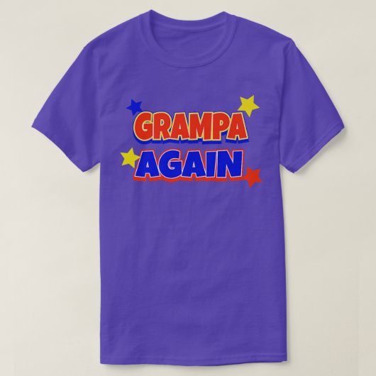 グランパ再び妊娠発表おもしろいベビー改訂 Tシャツ (デザイン正面)