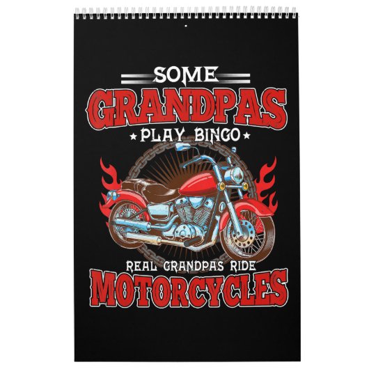 グランパ実在·ライド·バイク·オーバーバイク愛好者 カレンダー (カバー)