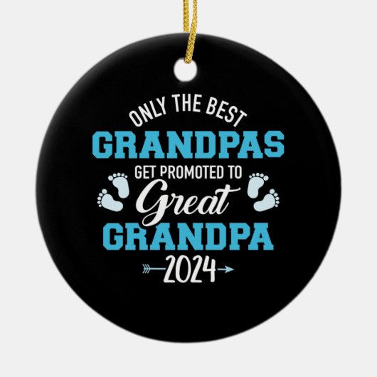グランパ最高のスだけグラントに昇進素晴らしする セラミックオーナメント (正面)