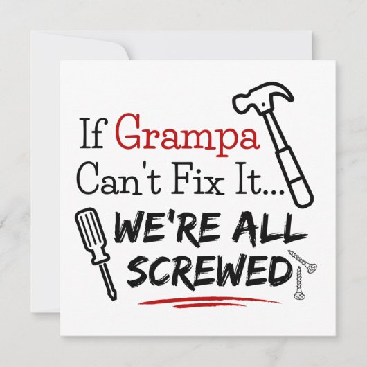 グランパ用カード、祖父のカード カード (正面)