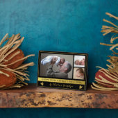 グランパ第一父の日3写真黒と金ゴールド フォトプラーク (側面)