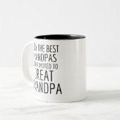 グランパ素晴らしスだけ最高のの昇進を得る ツートーンマグカップ (正面左)