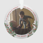 グランパ1stクリスマスクラシックシルバープラントフレーム オーナメント (裏面)