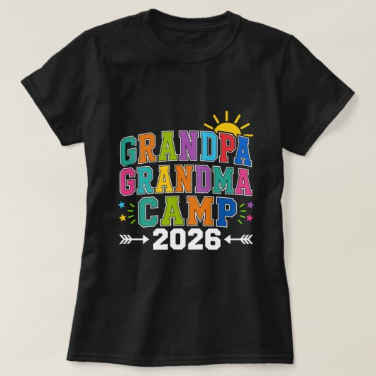 グランパ・グランマキャンプ 2026 Tシャツ (デザイン正面)