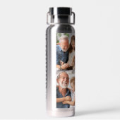 グランパ |祖父シンプル4写真カスタム年 ウォーターボトル (背面)