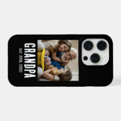 グランパ Est. ホワイトグランジテキスト写真 iPhoneケース (裏面横)