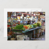 グランビル・マーケット - バンクーバー, BC ポストカード (正面/裏面)