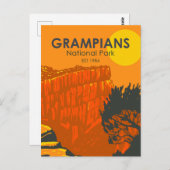 グランピアンズナショナルパークオーストラリアヴィンテージ ポストカード (正面/裏面)