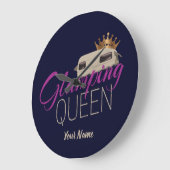 グランピンクイーンキャンピングウィズヴィンテージ隊 ラージ壁時計 (傾斜)