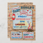 グランピングとワインウィークエンドパーティー 招待状 (正面/裏面)