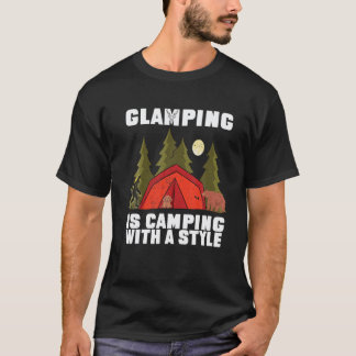 グランピングイズキャンピングとスタイルキャンプことわざハップ Tシャツ