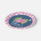 グランピングガールキャンピングバースデーパーティープレート ペーパープレート (アングル)