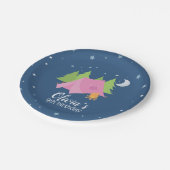 グランピングガールキャンピングバースデーパーティープレート ペーパープレート (アングル)