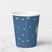 グランピングガールキャンピングバースデーパーティー紫のテント 紙コップ (右)