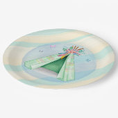 グランピングキャンピンググリーンテントスリーパーアウトドア ペーパープレート (アングル)