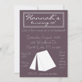 グランピングキャンプアウト誕生日招待状 招待状 (正面)