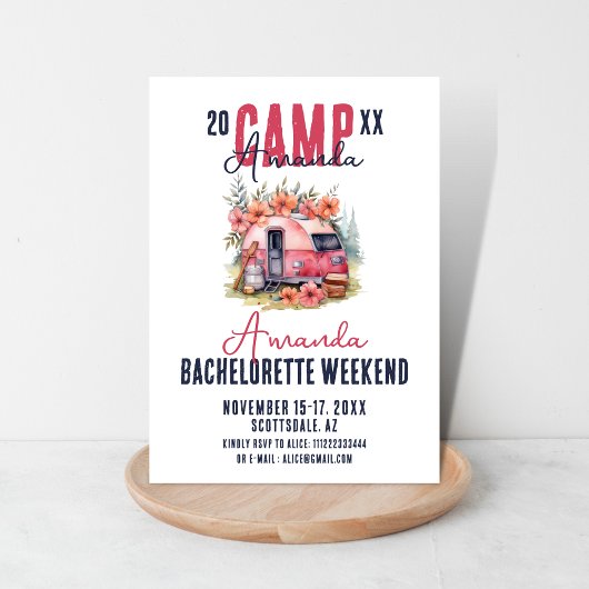 グランピングキャンプバチェロレッテ旅程ウィークエンド 招待状