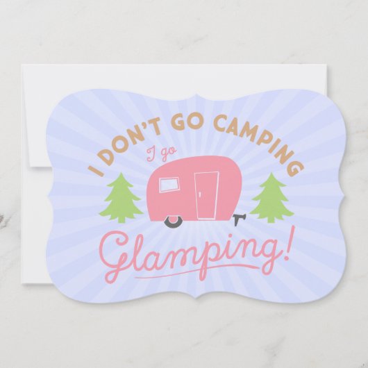 グランピングノンキャンピングフラットカード 案内状 (正面)