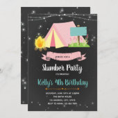 グランピングパーティー誕生日招待状 招待状 (正面/裏面)